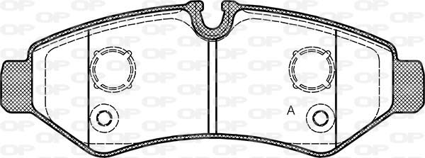 Kit de plaquettes de frein, frein à disque OPEN PARTS BPA1867.00
