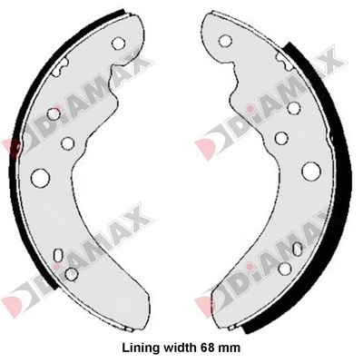 Jeu de mâchoires de frein DIAMAX N01180