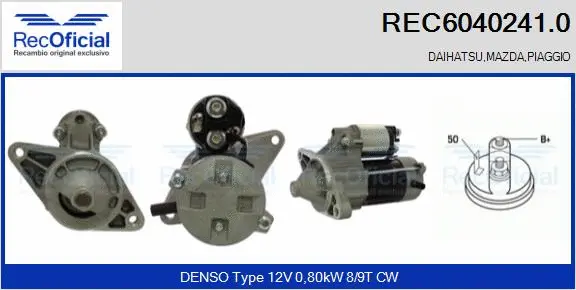 Démarreur RECOFICIAL REC6040241.0