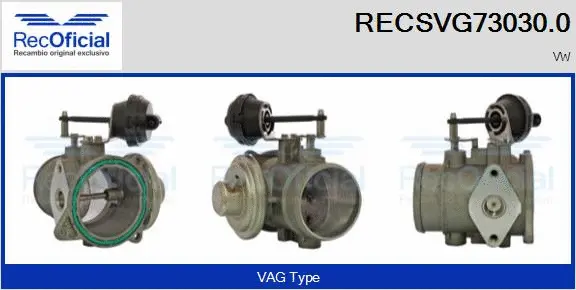 Vanne EGR RECOFICIAL RECSVG73030.0