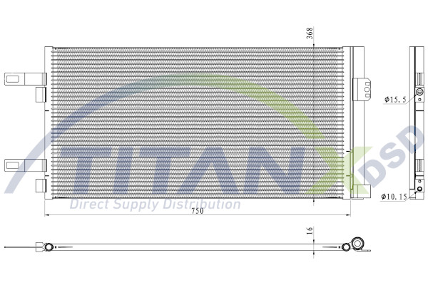 Condenseur, climatisation TitanX CD359007