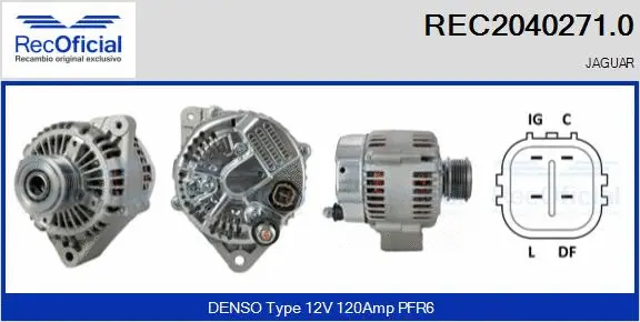 Alternateur RECOFICIAL REC2040271.0
