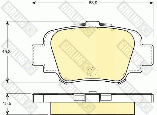Kit de plaquettes de frein, frein à disque GIRLING 6110609