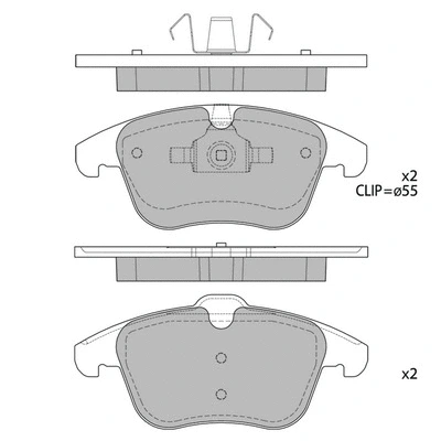 Kit de plaquettes de frein, frein à disque HAGEN GP2101-F