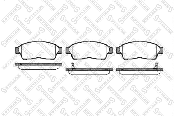 Kit de plaquettes de frein, frein à disque STELLOX 413 022B-SX