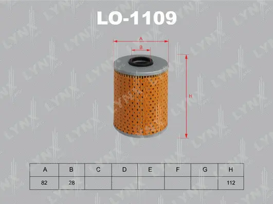 Filtre à huile LYNXAUTO LO-1109