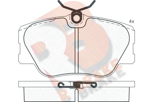 Kit de plaquettes de frein, frein à disque R BRAKE RB0510-396