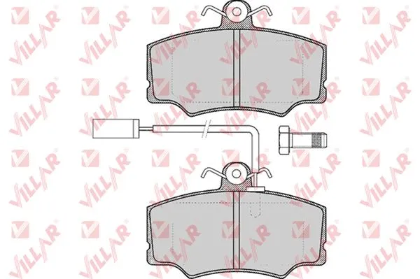 Kit de plaquettes de frein, frein à disque VILLAR 626.0316
