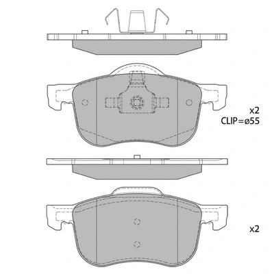 Kit de plaquettes de frein, frein à disque HAGEN GP2122
