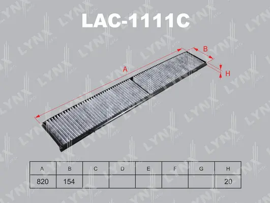 Filtre, air de l'habitacle LYNXAUTO LAC-1111C