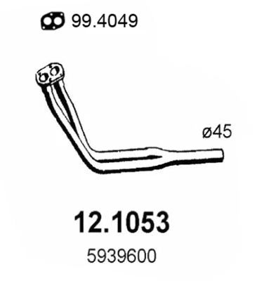 Tuyau d'échappement ASSO 12.1053