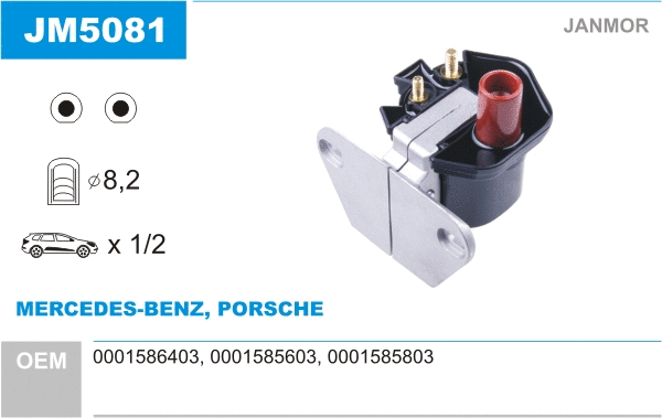 Bobine d'allumage JANMOR JM5081