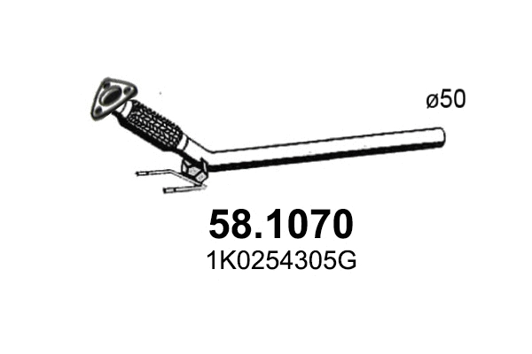 Tuyau d'échappement ASSO 58.1070