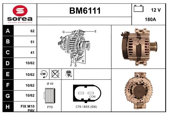 Alternateur SERA BM6111