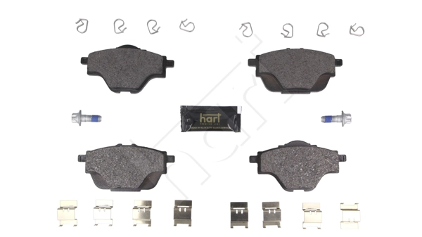 Kit de plaquettes de frein, frein à disque HART 261 808