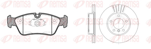 Kit de freins, frein à disques REMSA 8384.02
