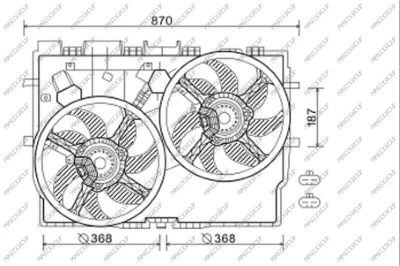 Ventilateur, refroidissement du moteur PRASCO FT930F002