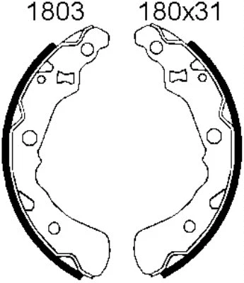 Jeu de mâchoires de frein BSF 01803