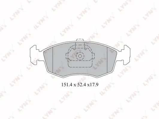 Kit de plaquettes de frein, frein à disque LYNXAUTO BD-2807