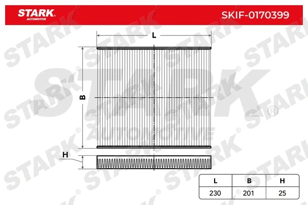 Filtre, air de l'habitacle Stark SKIF-0170399