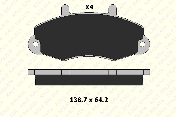 Kit de plaquettes de frein, frein à disque KALE 21470 190 04