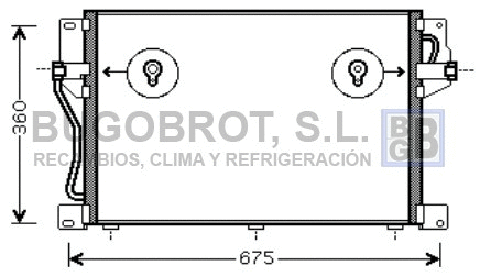 Condenseur, climatisation BUGOBROT 62-VO5077