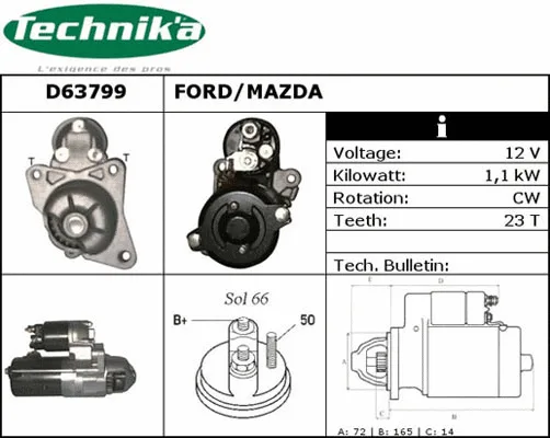 Démarreur Technika D63799