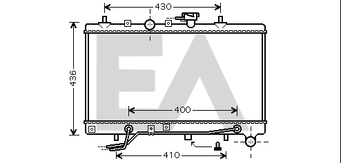 Radiateur, refroidissement du moteur EACLIMA 31R36009