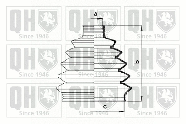 Jeu de joints-soufflets, arbre de commande QUINTON HAZELL QJB873