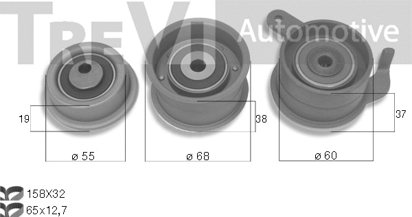 Kit de courroie crantée TREVI AUTOMOTIVE KD1505