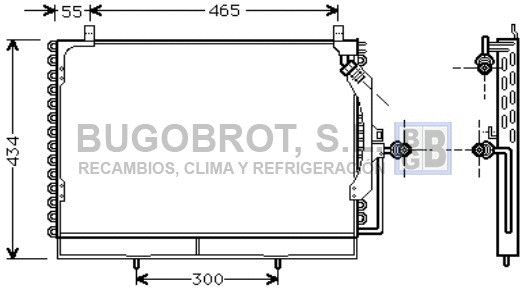 Condenseur, climatisation BUGOBROT 62-MS5161