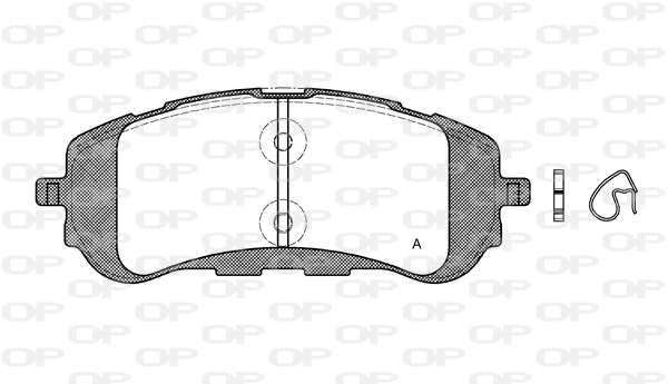 Kit de plaquettes de frein, frein à disque OPEN PARTS BPA1559.00