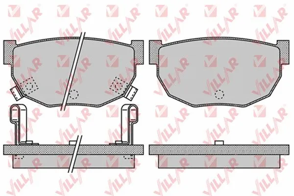 Kit de plaquettes de frein, frein à disque VILLAR 626.1048