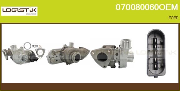 Turbocompresseur, suralimentation LGK 070080060OEM