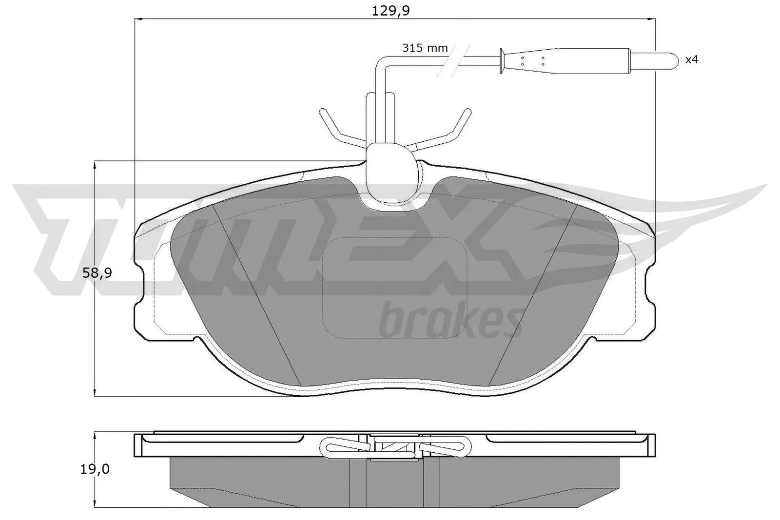 Kit de plaquettes de frein, frein à disque TOMEX Brakes TX 12-442