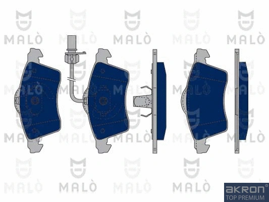 Kit de plaquettes de frein, frein à disque AKRON-MALÒ 1050126
