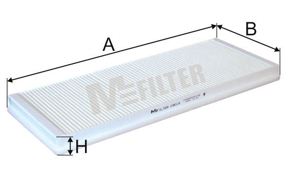 Filtre, air de l'habitacle MFILTER K 9019