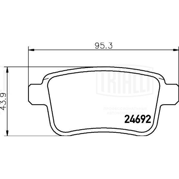 Kit de plaquettes de frein, frein à disque TRIALLI PF 4091