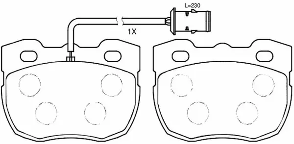 Kit de plaquettes de frein, frein à disque SB BP47238W