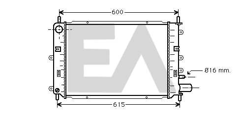 Radiateur, refroidissement du moteur EACLIMA 31R22047