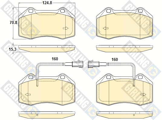 Kit de plaquettes de frein, frein à disque GIRLING 6120458