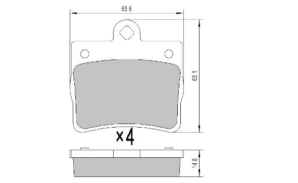 Kit de plaquettes de frein, frein à disque FREMAX FBP-1073