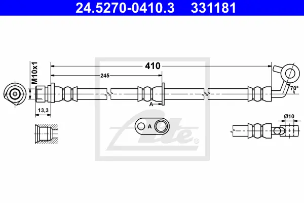 Flexible de frein ATE-APAC 24.5270-0410.3