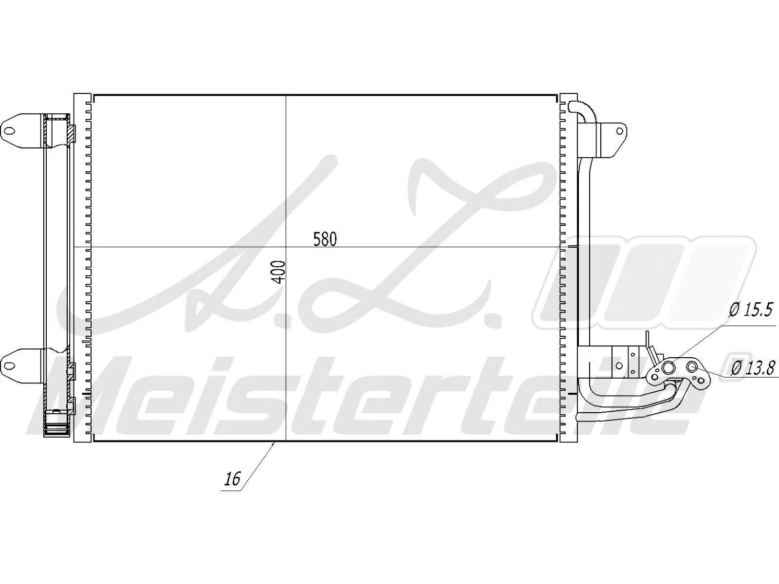 Condenseur, climatisation A.Z. Meisterteile AZMT-45-030-1111