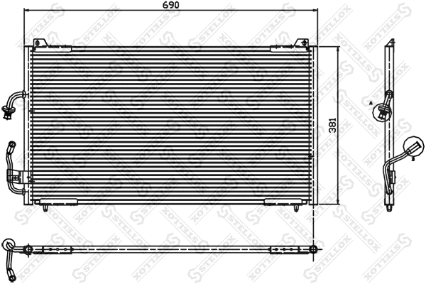 Condenseur, climatisation STELLOX 10-45216-SX