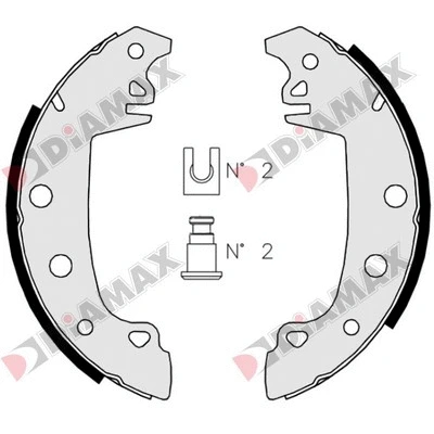 Jeu de mâchoires de frein DIAMAX N01035