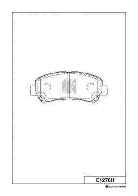 Kit de plaquettes de frein, frein à disque MK Kashiyama D1276H