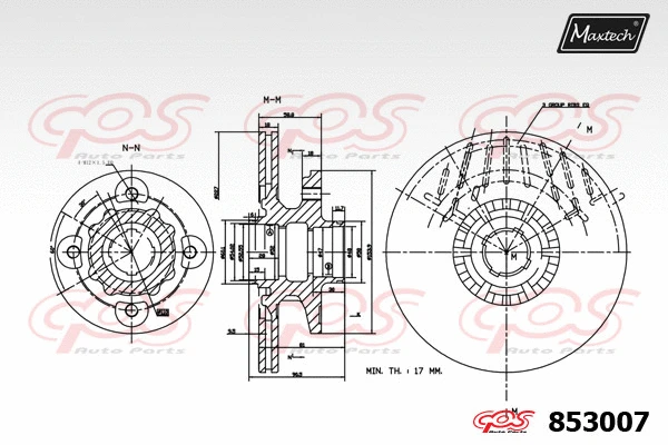 Disque de frein MAXTECH 853007