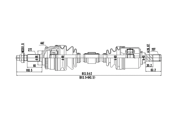 Arbre de transmission DYNAMATRIX DDS241025