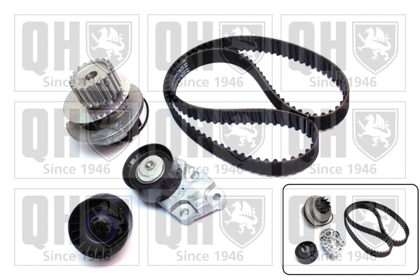 Pompe à eau + kit de courroie crantée QUINTON HAZELL QBPK4601